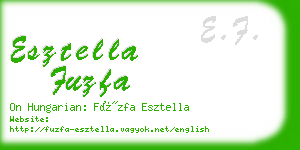 esztella fuzfa business card